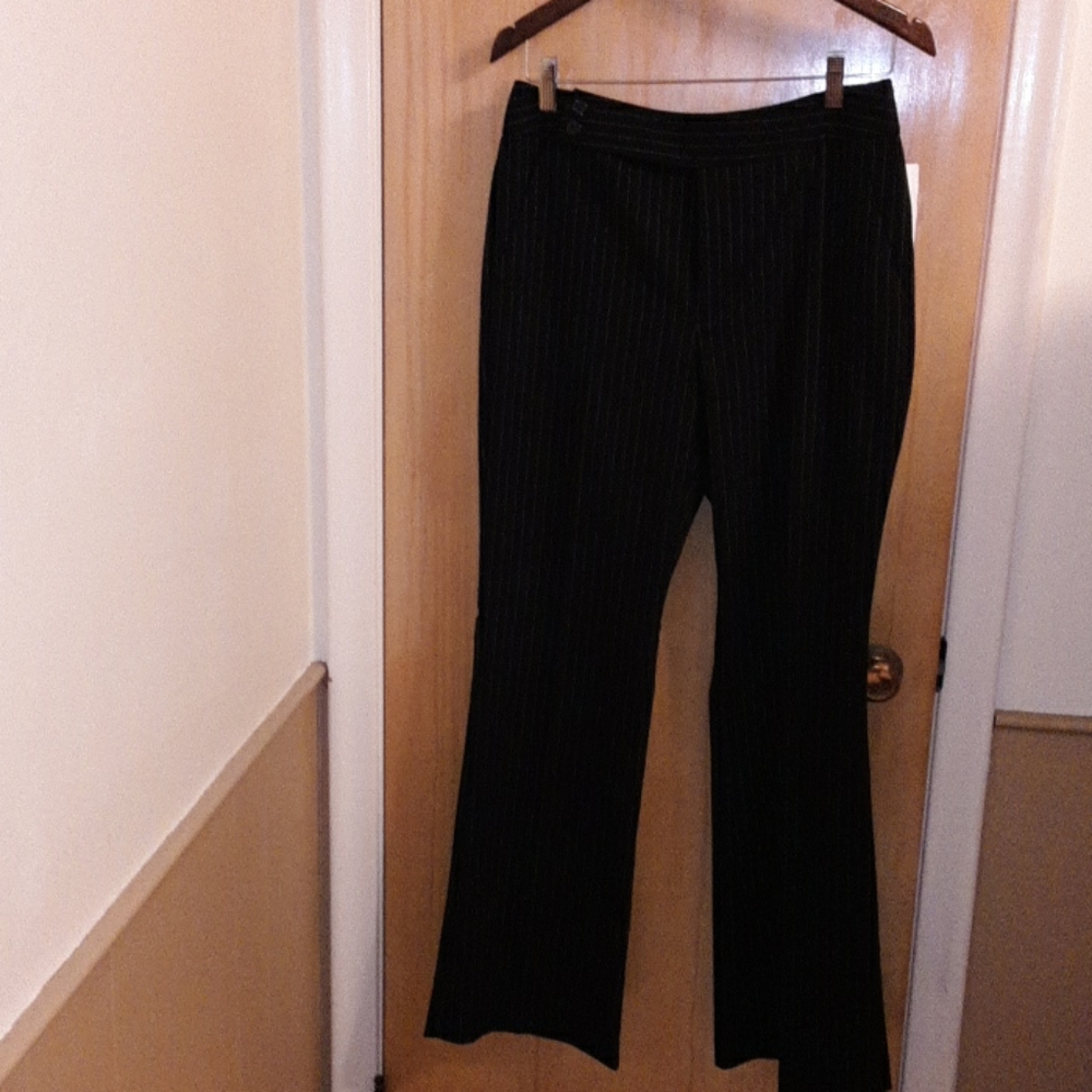 Mix IT stretch black stripe pants size 10